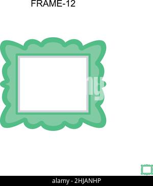 Frame-12 Simple vector icon. Illustration symbol design template for web mobile UI element. Stock Vector