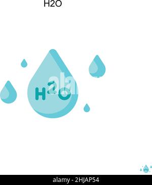 H2o Simple vector icon. Illustration symbol design template for web mobile UI element. Stock Vector