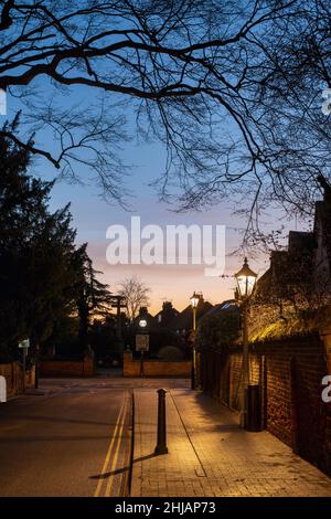 Southern Lane at dusk. Stratford Upon Avon, Warwickshire, England Stock Photo