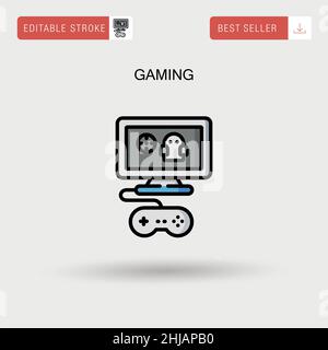 Headset Logo Design Simple Headset Gamer Illustration Template Stock ...