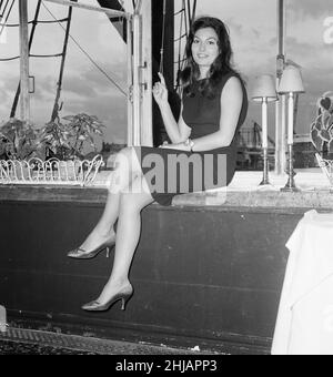 Rosanna Schiaffino, Italian actress, in the UK to star in new film, The Victors, pictured in London, 23rd August 1962 Stock Photo