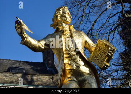 statue of thomas paine, thetford, norfolk, england Stock Photo