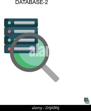 Database-2 Simple vector icon. Illustration symbol design template for web mobile UI element. Stock Vector