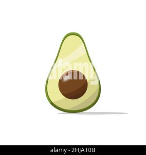 avocado cartoon flat design. vector illustration Stock Vector