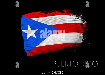 Grunge Puerto Rico flag Stock Photo - Alamy