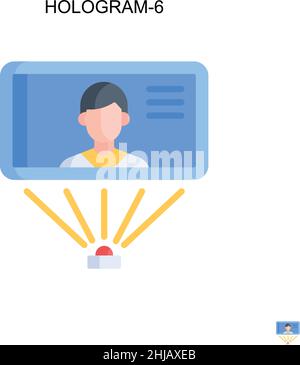 Hologram-6 Simple vector icon. Illustration symbol design template for web mobile UI element. Stock Vector
