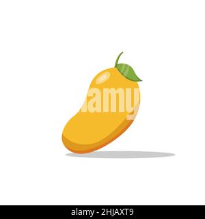 cartoon mango fruit flat design. vector illustration Stock Vector