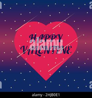 Happy Valentine's Day Poster Vector Illustration Design Stock Vector