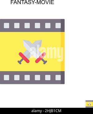 Fantasy-movie Simple vector icon. Illustration symbol design template for web mobile UI element. Stock Vector