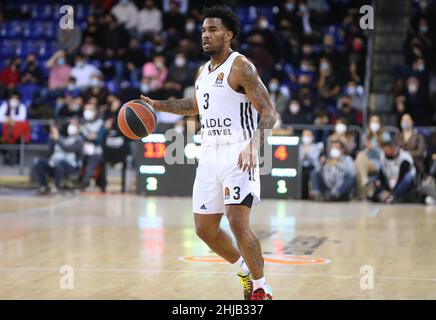 Chris Jones of Lyon - Villeurbanne during the Turkish Airlines EuroLeague basketball match between FC Barcelona and LDLC ASVEL on January 27, 2022 at Palau Blaugrana in Barcelona, Spain - Photo Laurent Lairys / MAXPPP Stock Photo