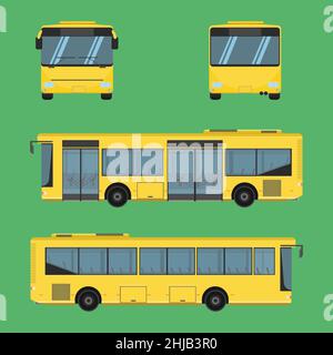 the bus driver fare passenger autobus omnibus coach rail bench chair stool armchair seat mattress bolster hassock pad vector illustration Stock Vector