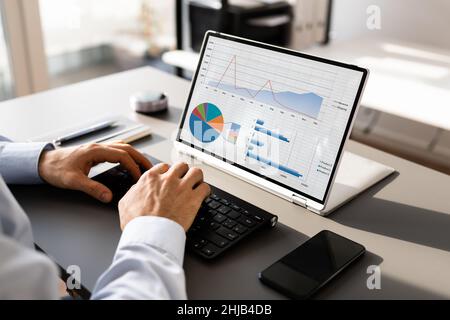 Digital Data Technology. KPI Business Dashboard Technology Stock Photo