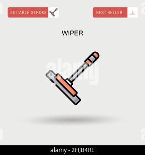 Wiper Simple vector icon. Stock Vector