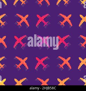pattern seamless set of airplane flying colorful modern design. vector illustration eps10 Stock Vector