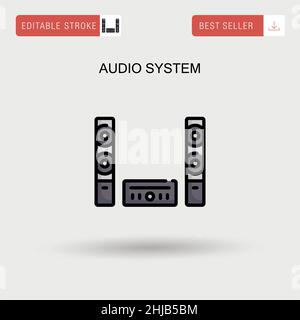 Audio system Simple vector icon. Stock Vector