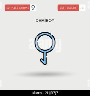 Demiboy Simple vector icon. Stock Vector