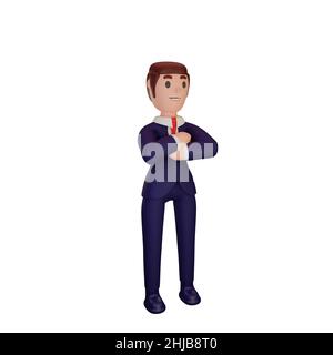 3d rendering of character with business concept Stock Photo