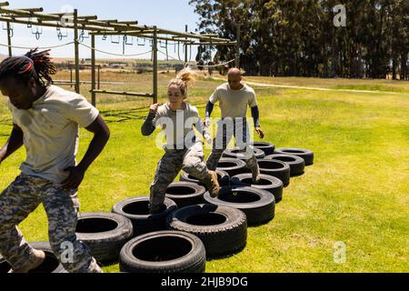 female soldier during a military exercise Stock Photo - Alamy