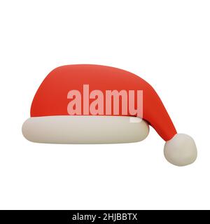 3d rendering of christmas concept santa hat icon Stock Photo