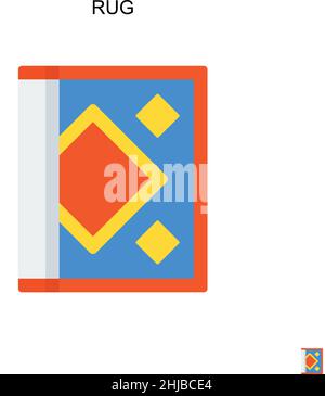 Rug Simple vector icon. Illustration symbol design template for web mobile UI element. Stock Vector