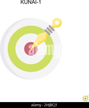 Kunai-1 Simple vector icon. Illustration symbol design template for web mobile UI element. Stock Vector