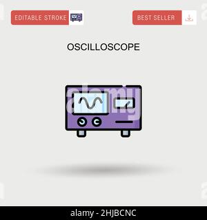 Oscilloscope Simple vector icon. Stock Vector