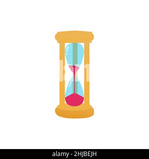 Vector illustration of Flat object hourglass Perfect of icon Stock Vector