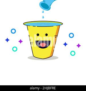 vector illustration of bucket style icon cute design illustration Stock Vector