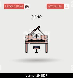 Piano Simple vector icon. Stock Vector