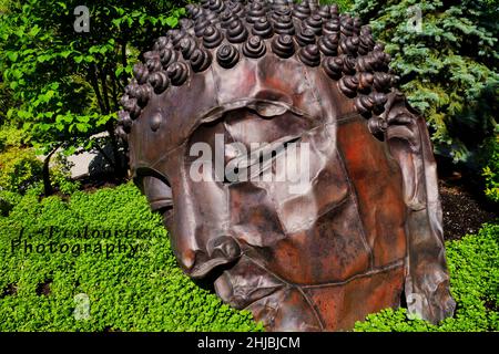 Grand Rapids, MI - May 30, 2016: Long Island Buddha in Frederik Meijer Gardens Stock Photo