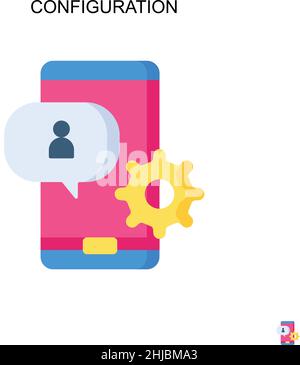 Configuration Simple vector icon. Illustration symbol design template for web mobile UI element. Stock Vector