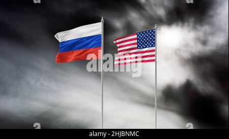 Negotiations between US and Russia yield little progress in diffusing Ukraine tensions Stock Photo