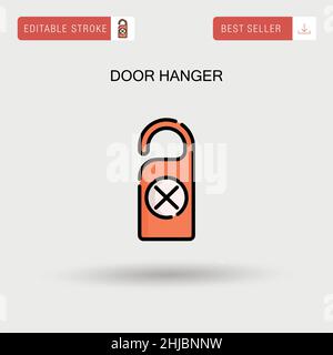 Door hanger Simple vector icon. Stock Vector