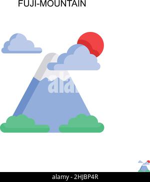 Fuji-mountain Simple vector icon. Illustration symbol design template for web mobile UI element. Stock Vector