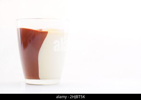 Chocolate ream in a container isolated on white  Stock Photo
