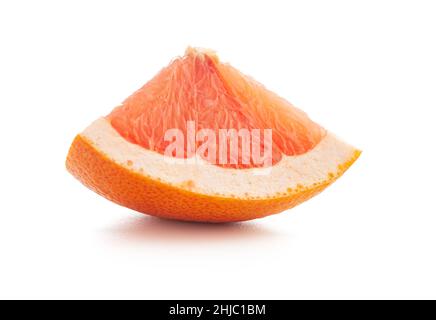 Sliced citrus fruit. Chopped fresh grapefruit.isolated on a white background. Stock Photo
