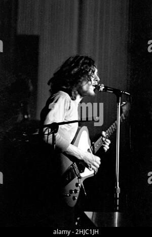 Steve Winwood performs with Traffic in the Anson Rooms, Bristol University Students Union, on 25 April 1970. Stock Photo