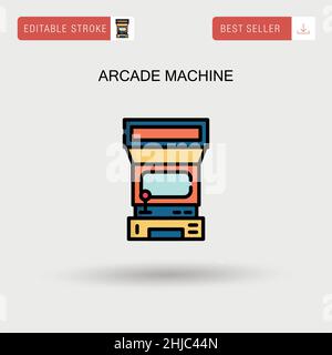 Arcade machine Simple vector icon. Stock Vector