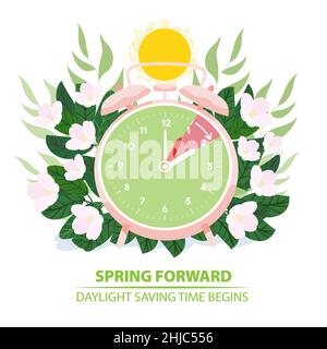 clock summer time change with sun and snowflake vector illustration EPS10  Stock Vector Image & Art - Alamy