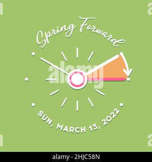 Calendar with date of Spring Forward March 10, 2024. Daylight saving