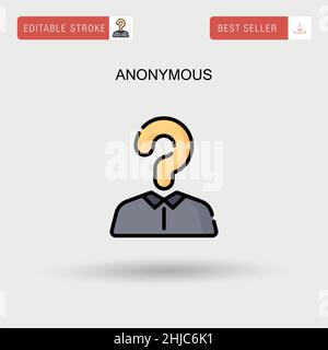 Anonymous Simple vector icon. Stock Vector
