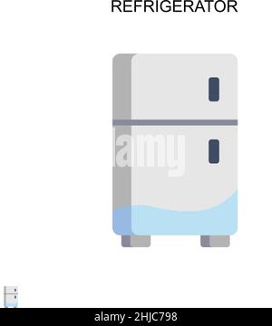 Refrigerator Simple vector icon. Illustration symbol design template for web mobile UI element. Stock Vector