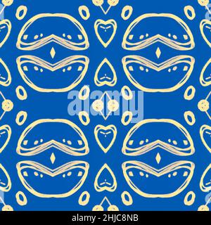 Spanish pattern. Seamless talavera ceramic. Vintage italian background. Stock Photo