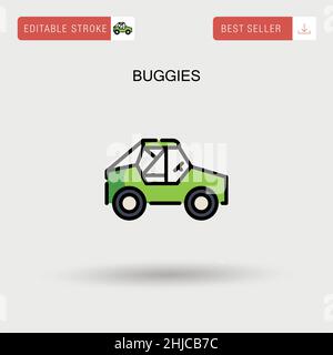 Dune buggy or desert car icon vector illustration isolated on white ...