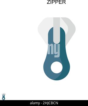 Zipper Simple vector icon. Illustration symbol design template for web mobile UI element. Stock Vector