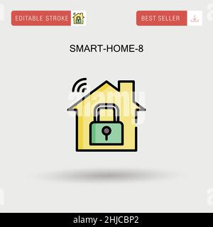 Smart-home-8 Simple vector icon. Stock Vector