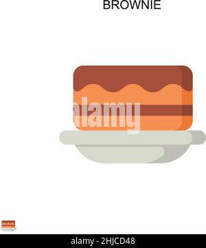 Brownie Simple vector icon. Illustration symbol design template for web mobile UI element. Stock Vector