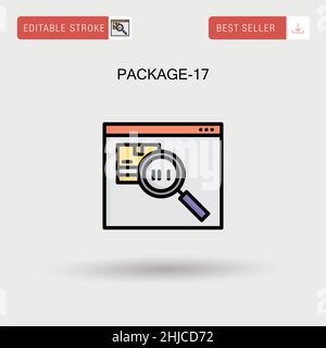 Package-17 Simple vector icon. Stock Vector