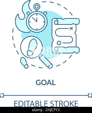 Goal turquoise concept icon Stock Vector