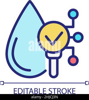 Water safety pixel perfect RGB color icon Stock Vector